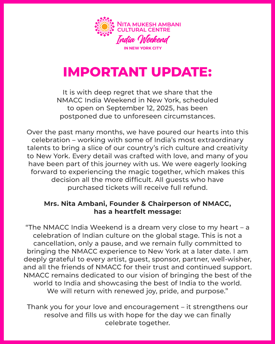 Show Update