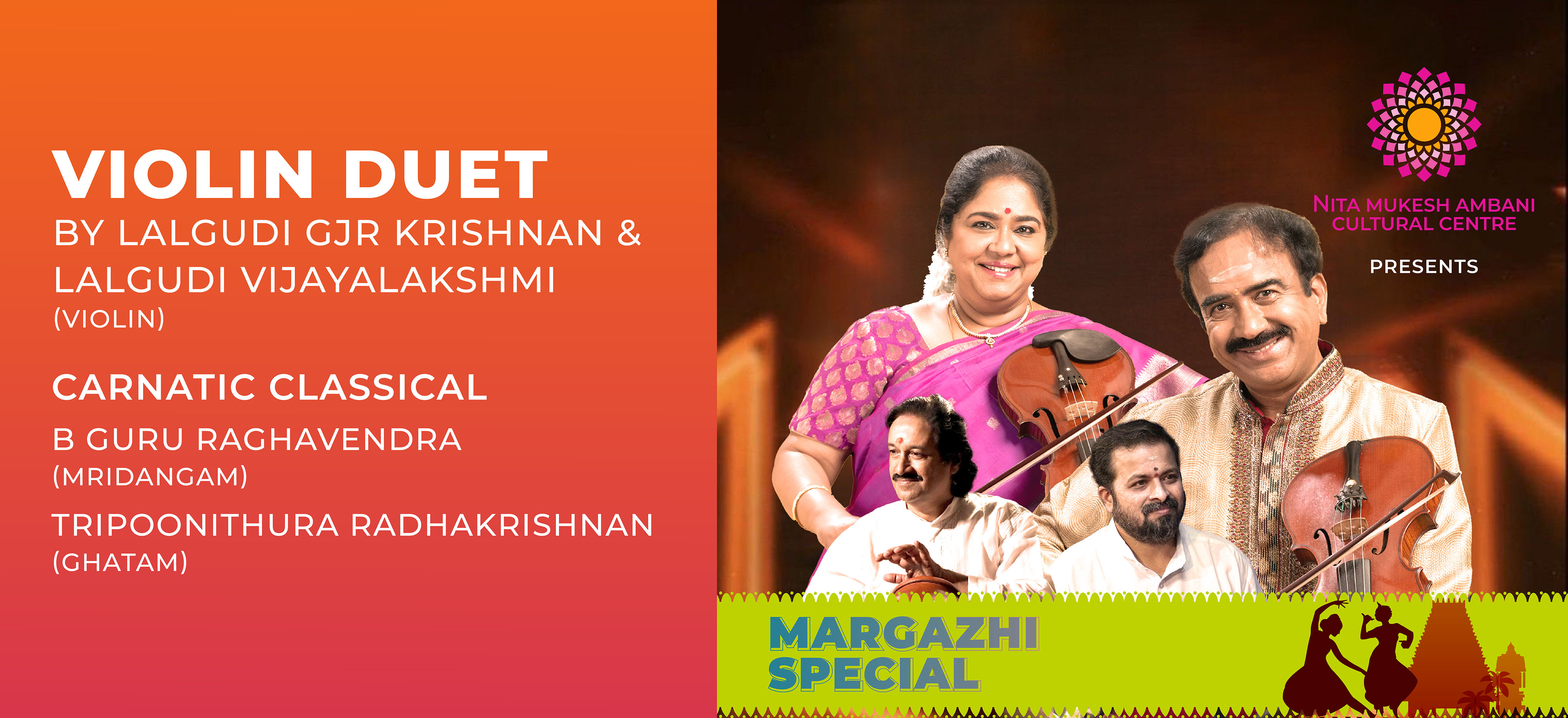 STUDIO_DEC_8_Margazhi Festival_Violin Duet by Lalgudi GJR Krishnan & Lalgudi Vijayalakshmi_Desktop Banner_1920x879 px